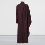 Scarf style long windbreaker suit jacket women's clothing
