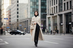 Scarf style long windbreaker suit jacket women's clothing