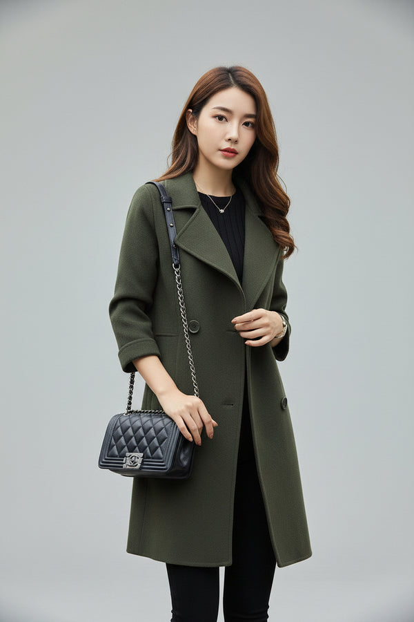 Montréal Wool Coat – Ligne Montréal | Manteau Double‑Boutonnage Élégant